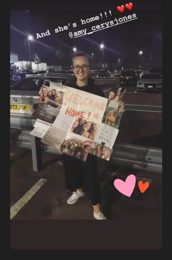 Surprise banner at the airport