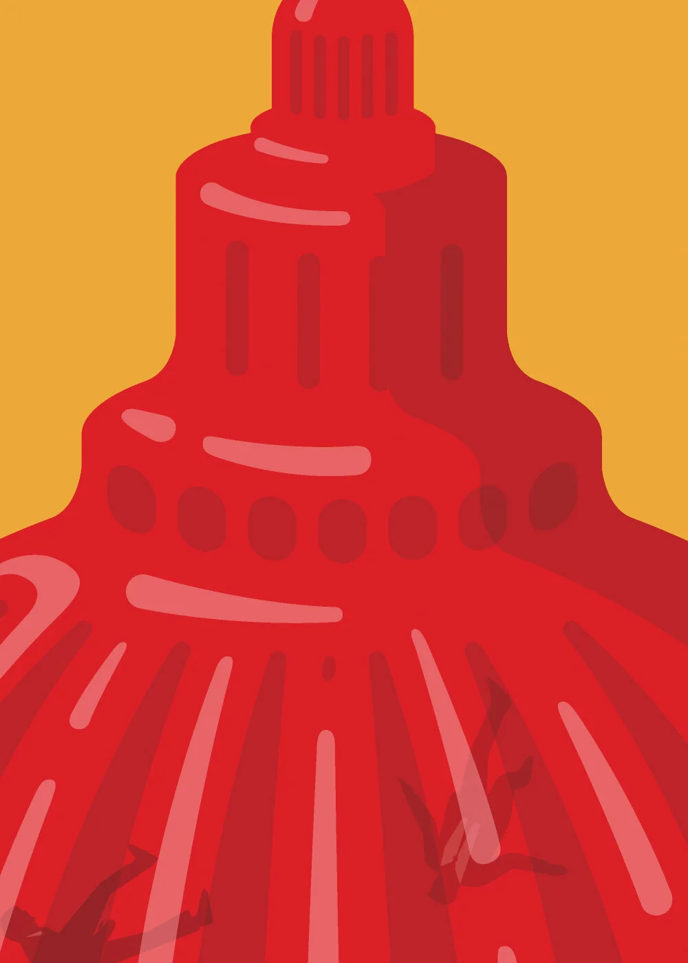 Pensei em políticos presos no Capitólio, como se fossem frutas dentro da gelatina.