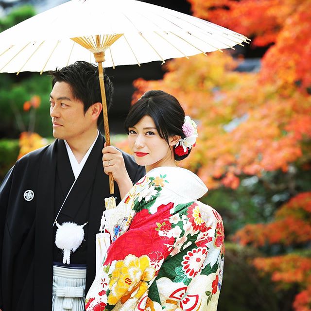 Autumn in Kyoto. 
#ailovehair_nyc #ai_sakai_komatsu #スタジオtvb #スタジオtvb京都 #デコルテ花嫁 #decollte_wedding_photo_group #newyorkwedding #weddinghairmakeup #weddinginjapan  #ailovehair #nyplan_decollte  #uchikake #newyorkwedding
#uchikake_kimono_photo #kimono_p