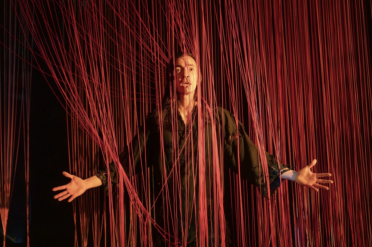 Major Curda in Yukio Mishima’s Kinkakuji, adapted from the novel Kinkakuji for the stage by Leon Ingulsrud and Major Curda at the Japan Society, New York.  Photo: by Richard Termine.