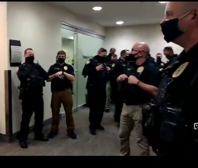 Police Waiting for Hours