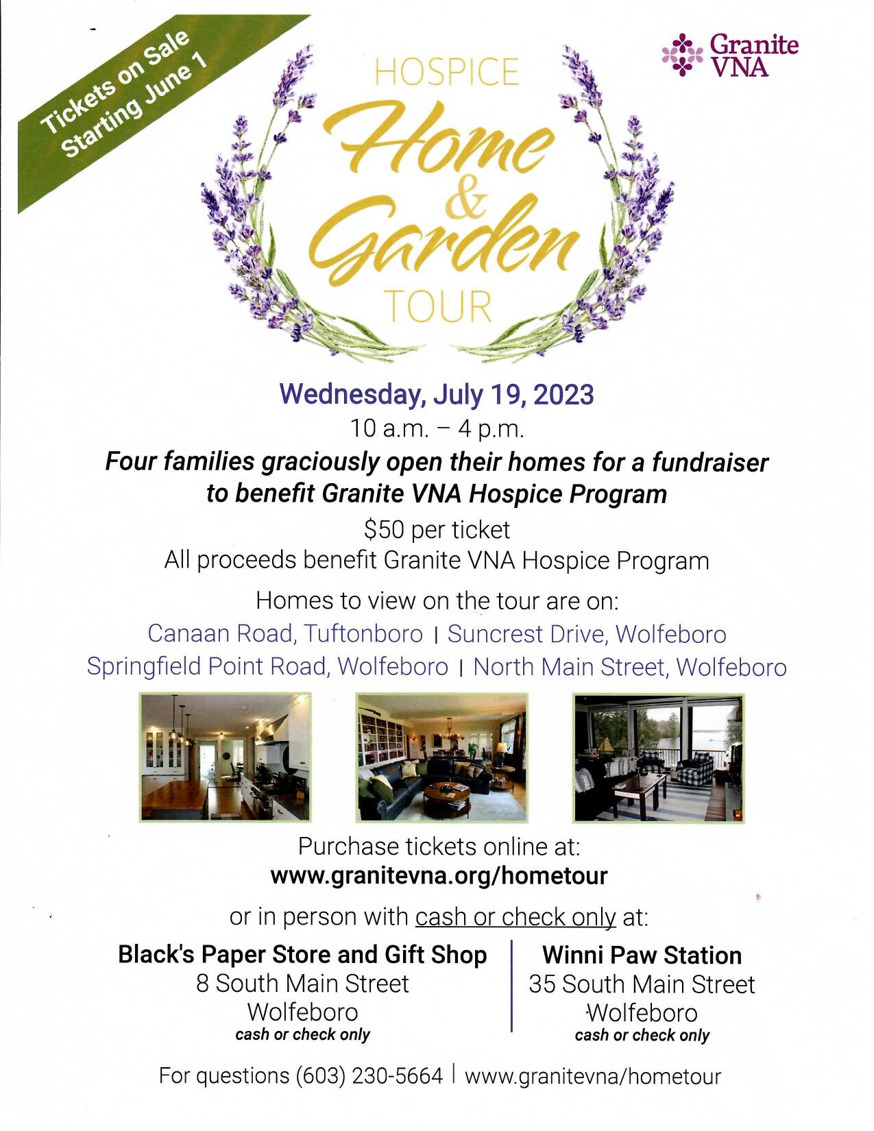 Hospice Home and Garden Tour — Wolfeboro Area Chamber of Commerce