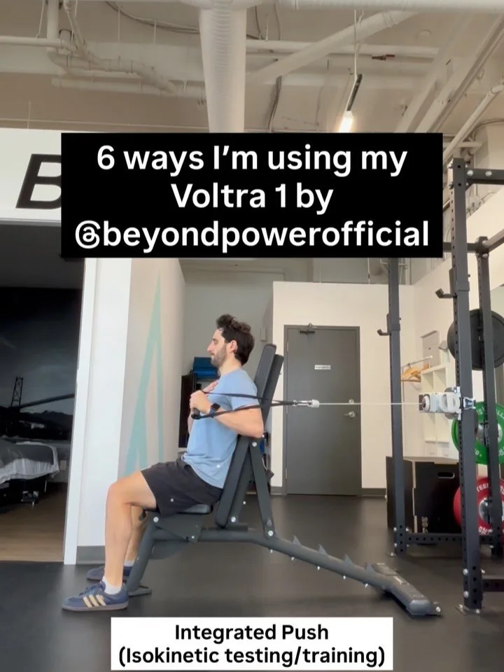 The Voltra 1 has been a great addition to my practice. I particularly like the isokinetic, eccentric overload, and reverse chain functions in addition to its general use as a portable, low footprint cable solution.

Thanks to @beyondpowerofficial for