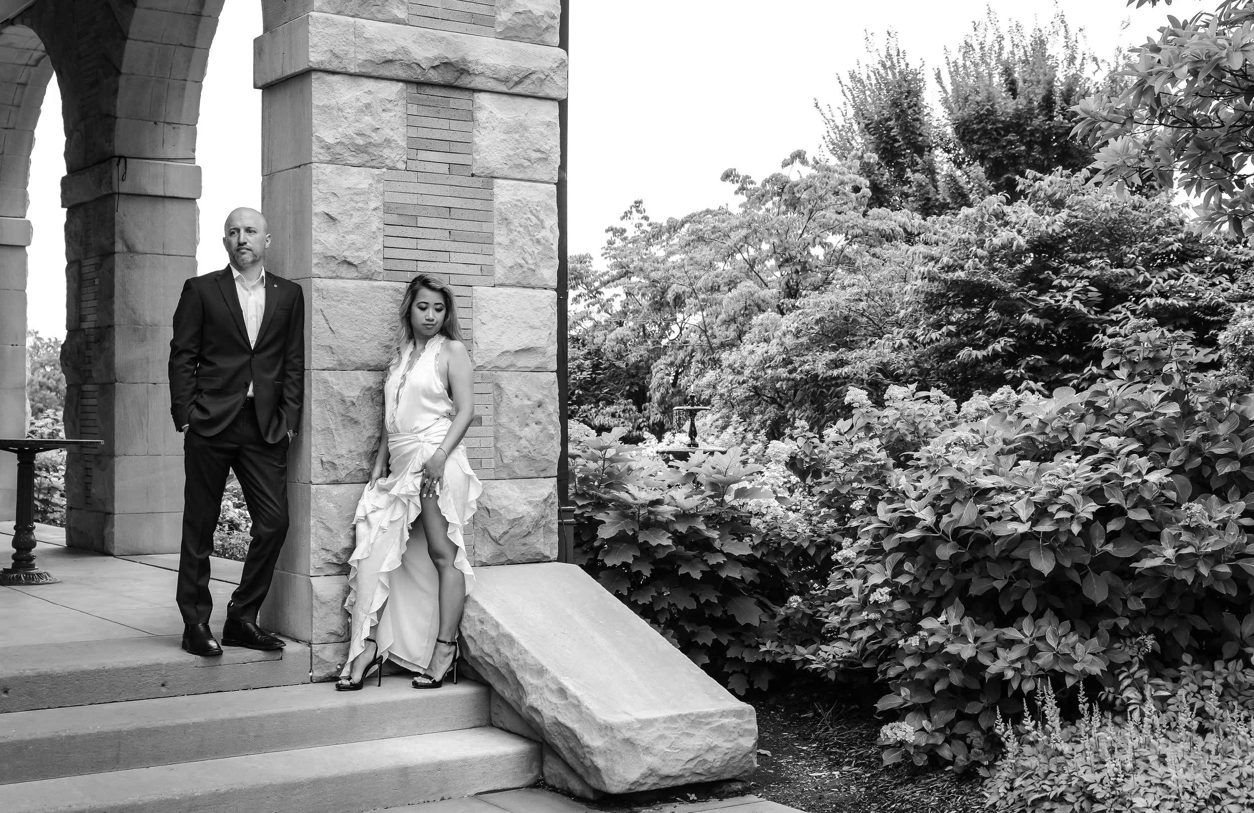 Michelle and Bill engagement session at The Cairnwood Estate in Bryn Athyn, PA.
