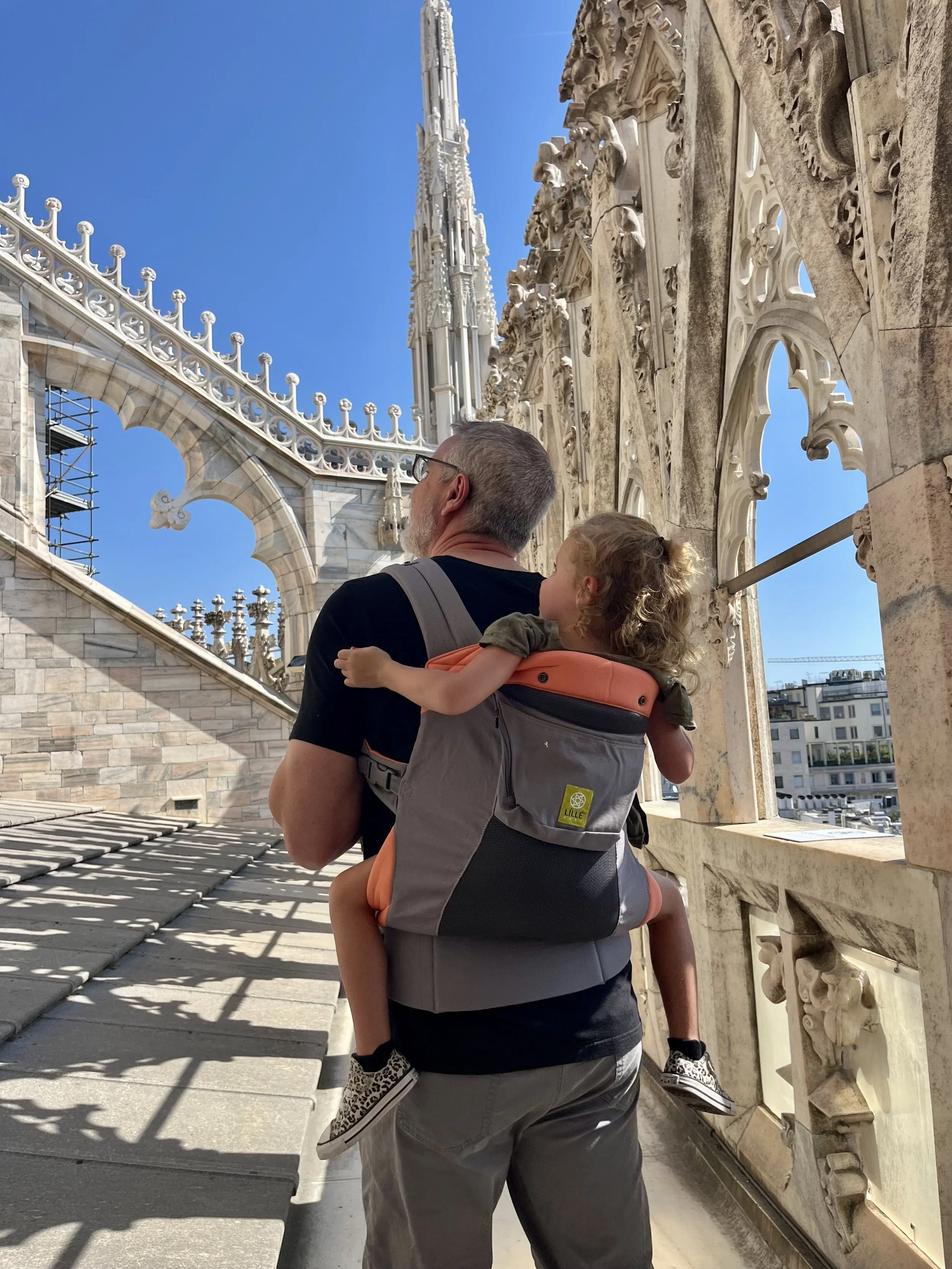 Angela's now husband and daughter touring Milan Duomo in 2026