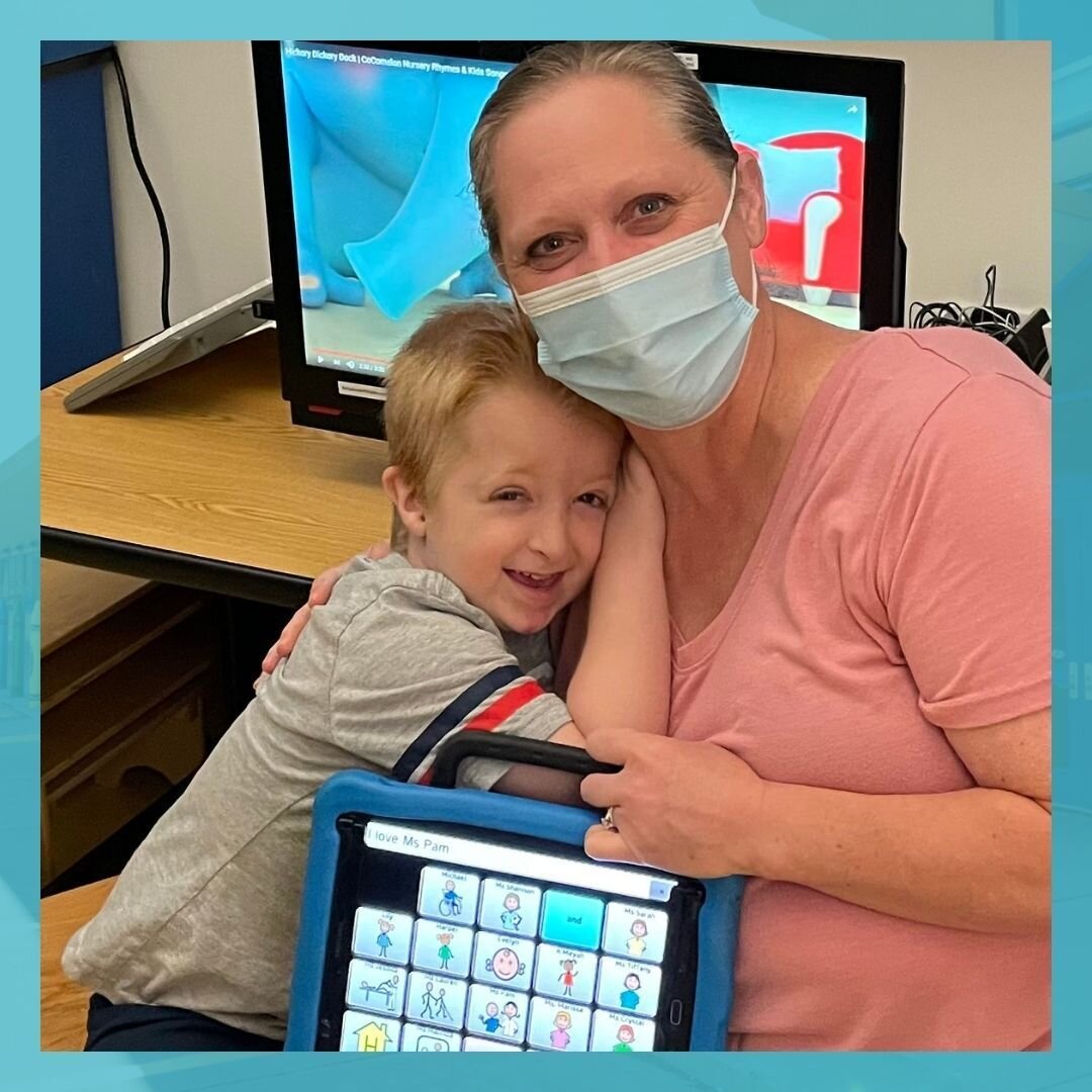 Speech-Language Pathology helps bridge the gap in communication for many of our students. Our pathologists spend countless hours teaching perseverance, patience, and skills that a child will carry with them for the rest of their lives. ⠀
⠀
Pictured h