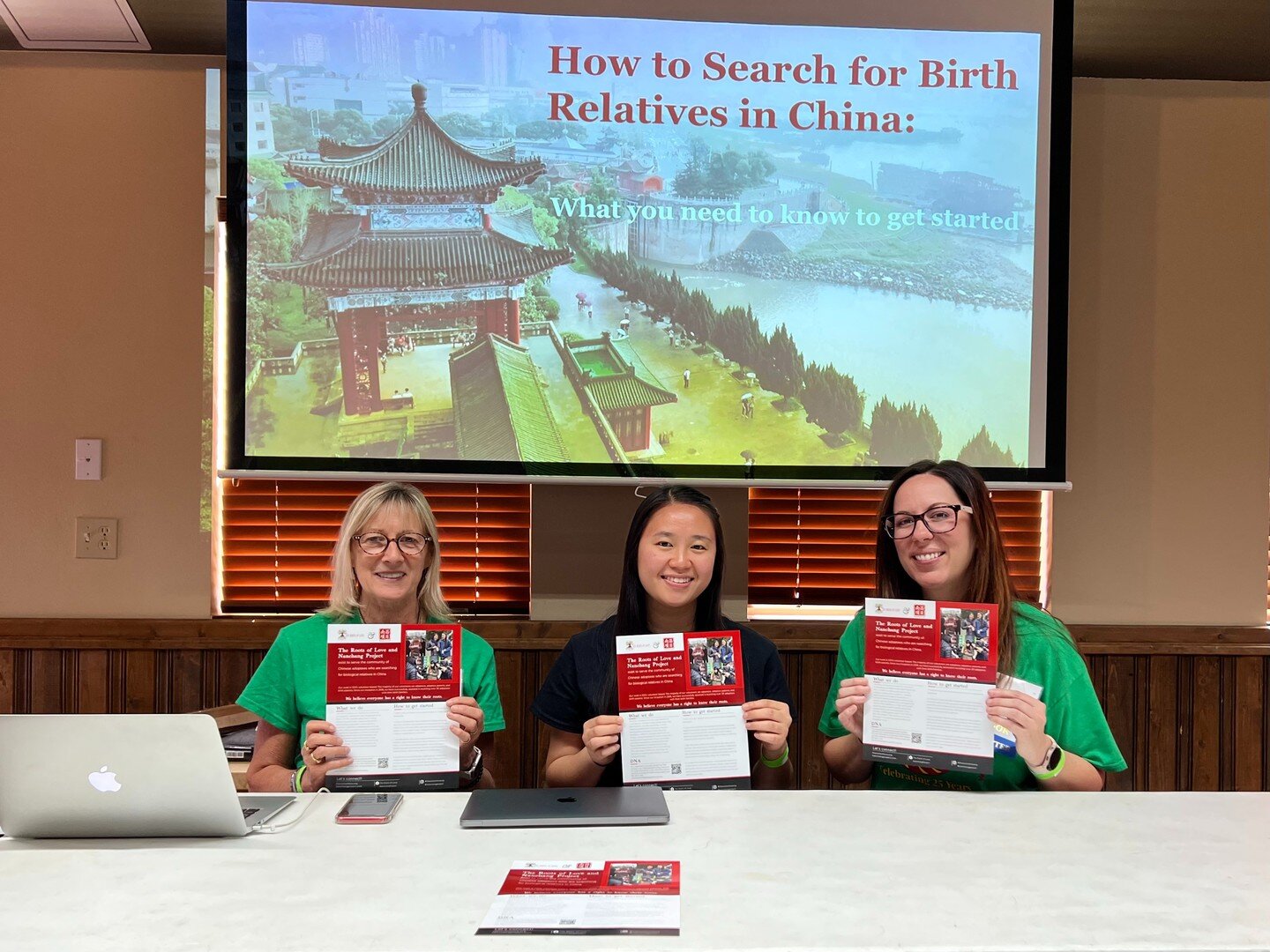 We were honored to host some workshops on birth family searching at Chinese Heritage Camp in Colorado this past weekend. Corinne (left) and Cassidy (middle) from Roots of Love presented alongside Erin (right) from Nanchang Project. We had informative