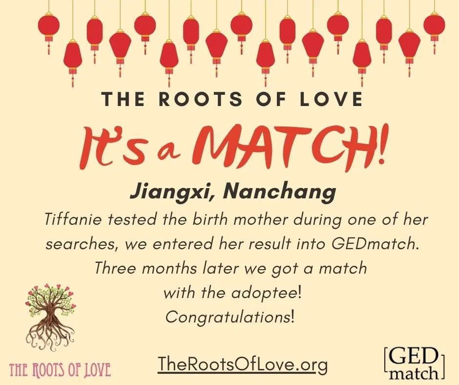 Gedmatch surprise match ! 
We got the great surprise to found a match between a birth mother tested by Tiffanie back in August and her daughter. 
Thank you Tiffanie for your continuous great work !!!❤❤❤