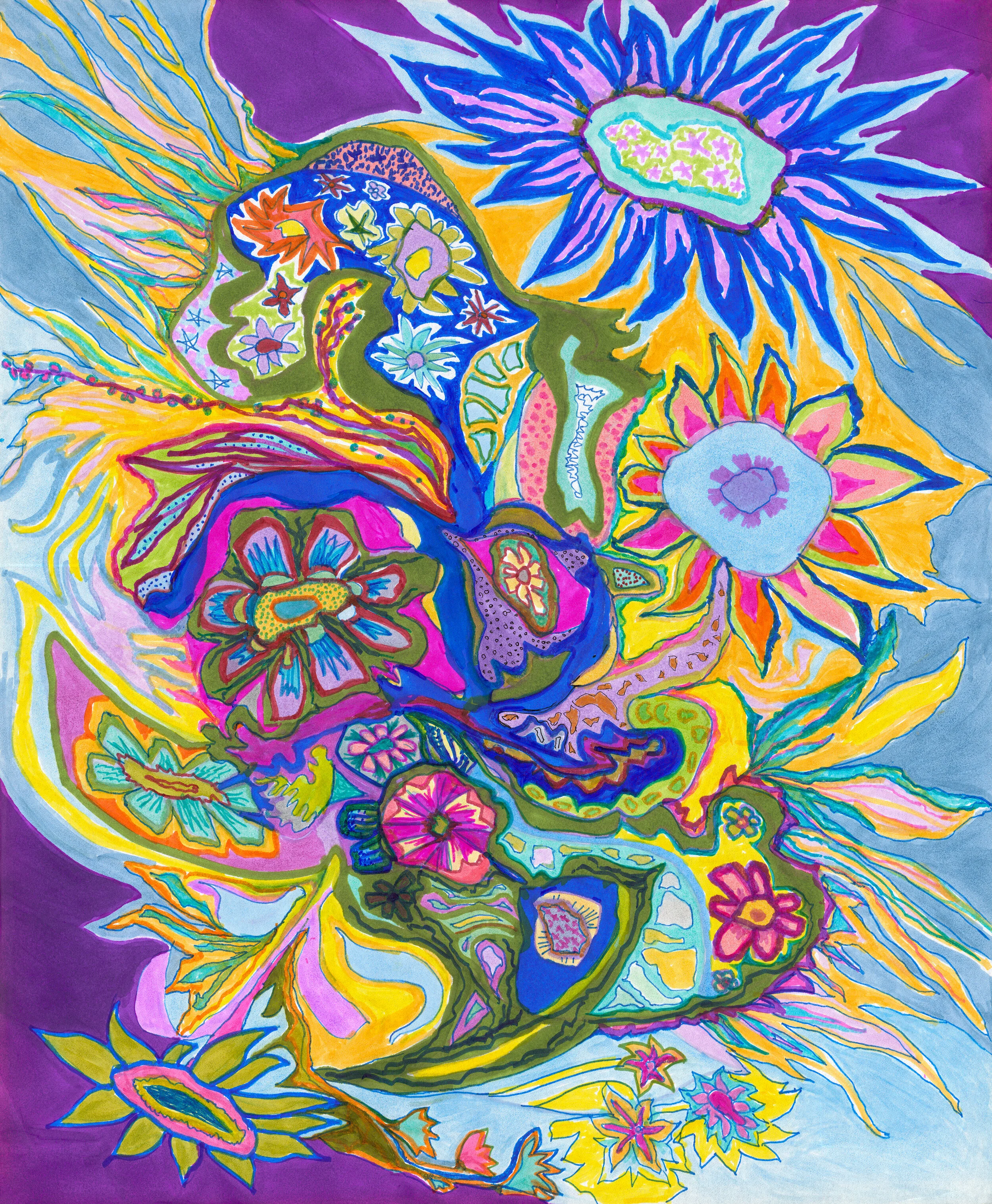 'Twilight in the Garden' 14"X 17"