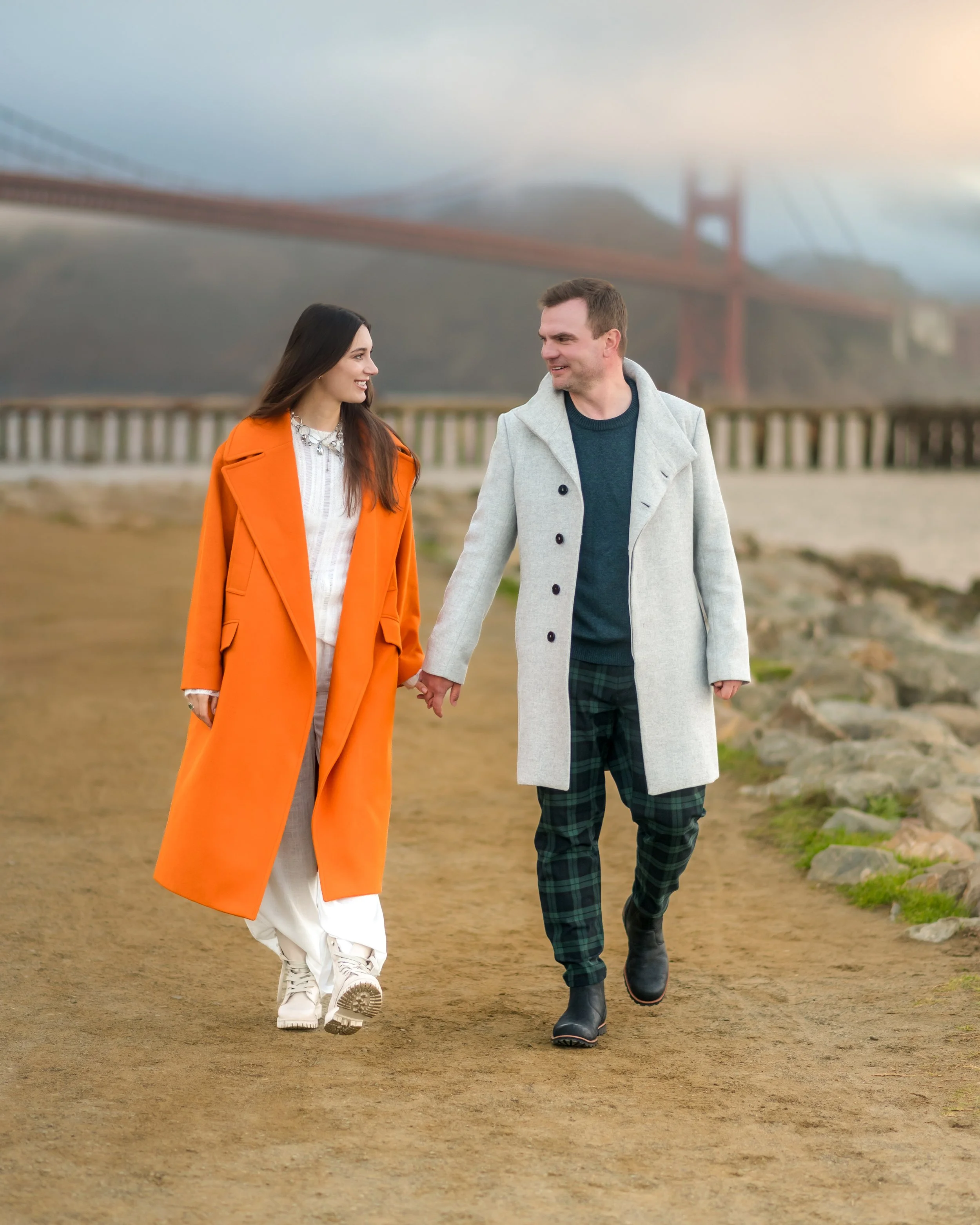 San Francisco, Crissy Field, Golden Gate Bridge, Couple Portrait