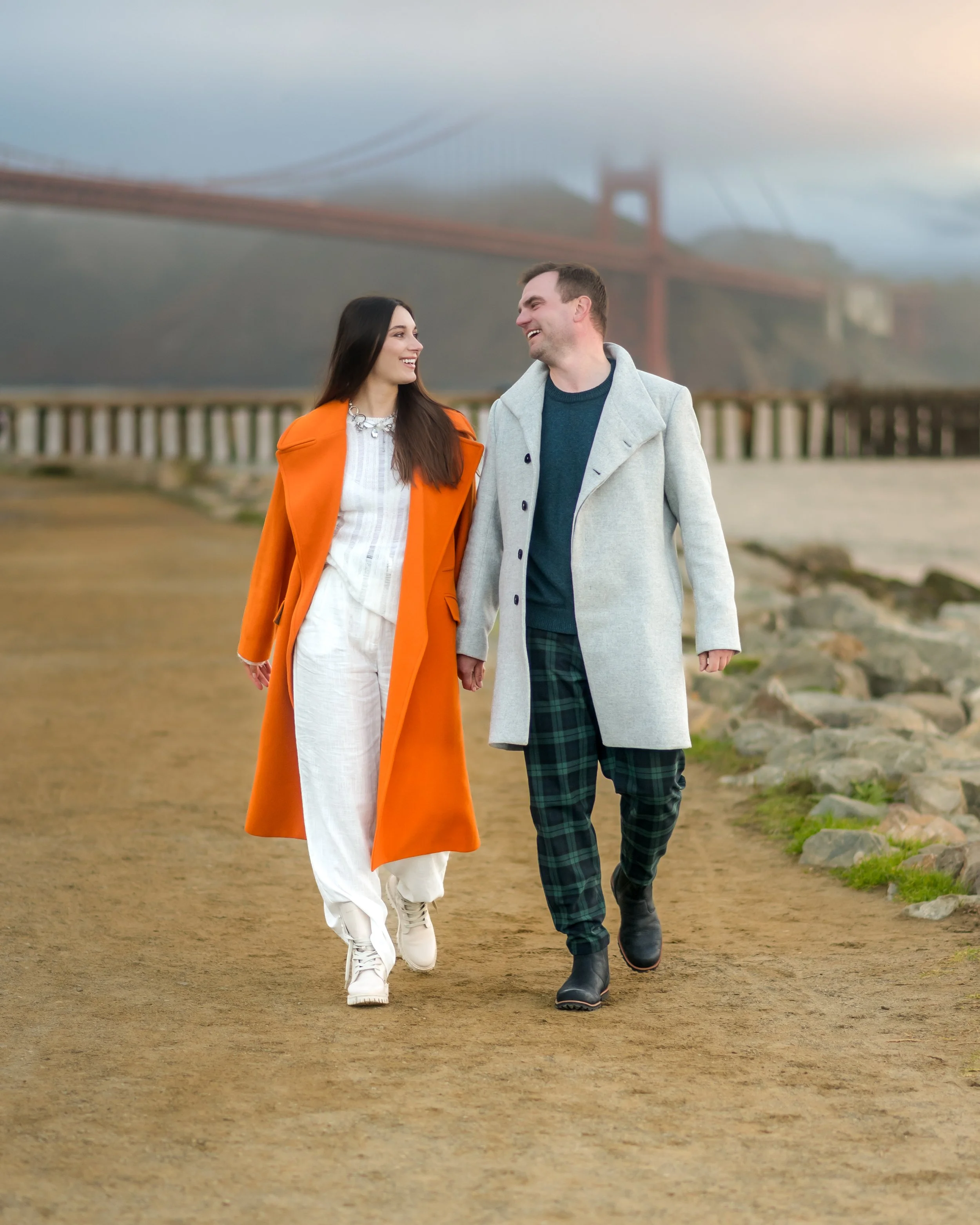 San Francisco, Crissy Field, Golden Gate Bridge, Couple Portrait
