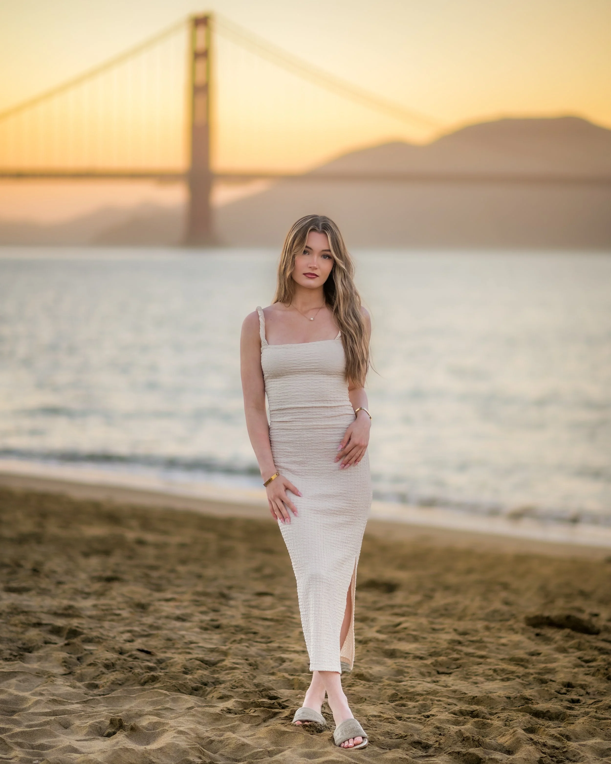 Crissy Field, Golden Gate Bridge, Beach, San Francisco, Portrait
