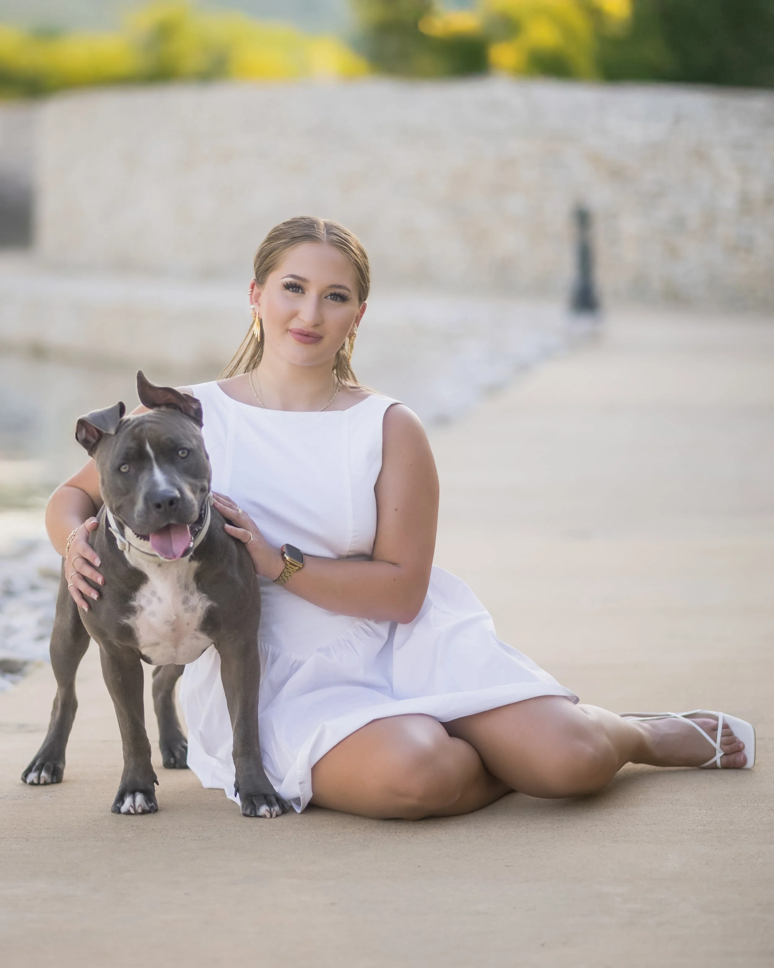 Lifestyle portrait with pet