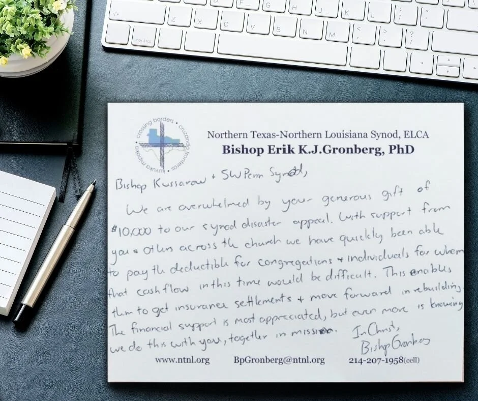 Gift to Northern Texas-Northern Louisiana Synod