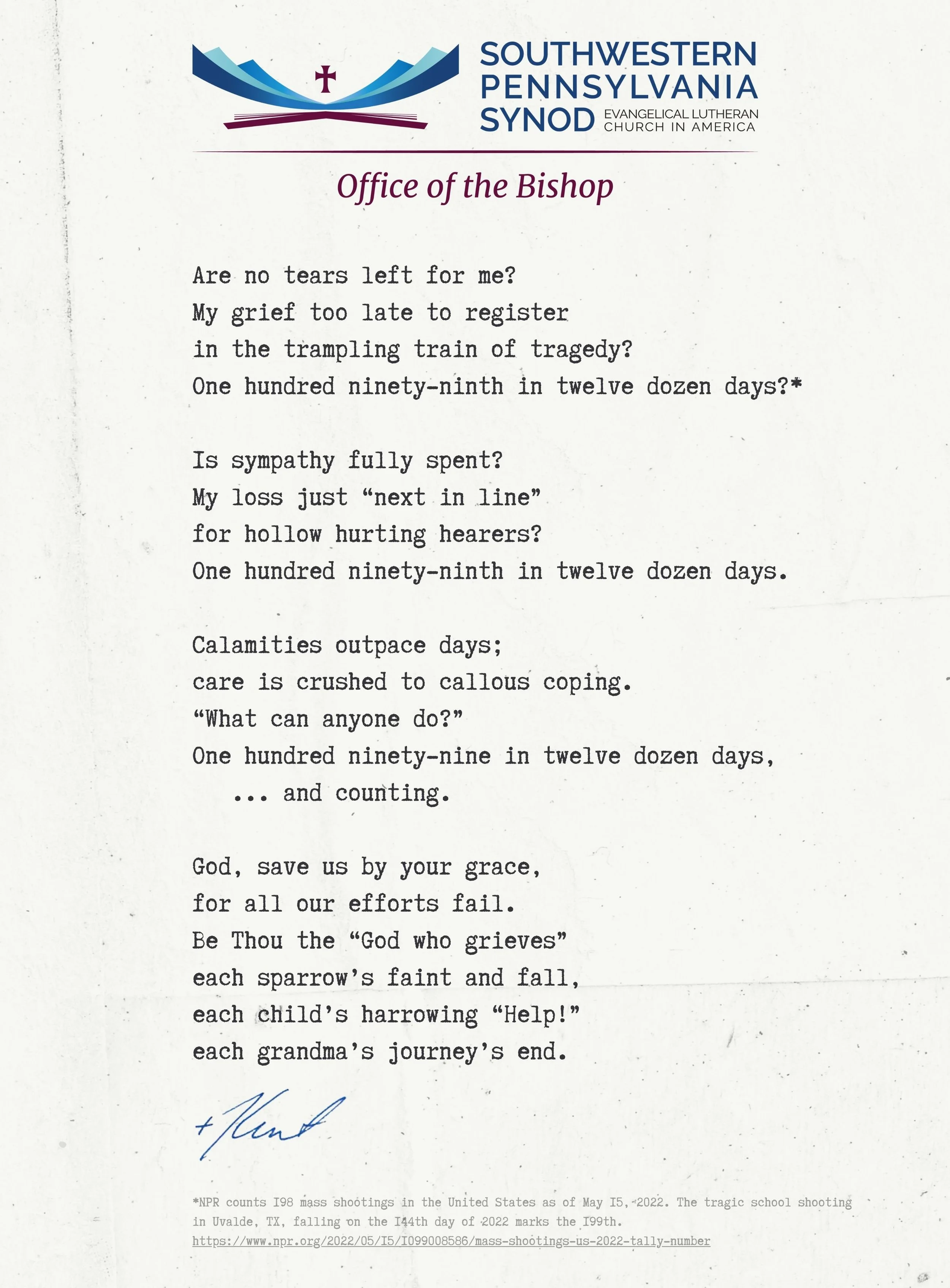 Lament for the Loss of Life in Buffalo and Uvalde