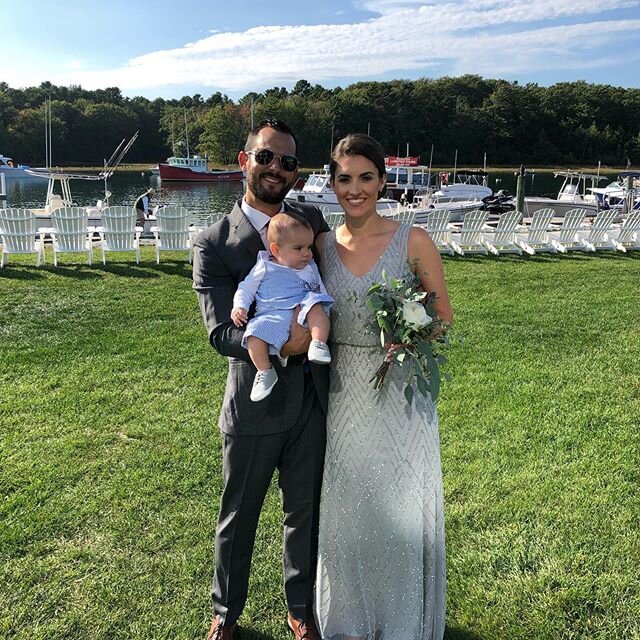 Congratulations to @kaspillane and @martydonahue! Now if only we could get my son to look at the camera #wedding #kennebunkport #katiegetsmartied #family #weekendoff