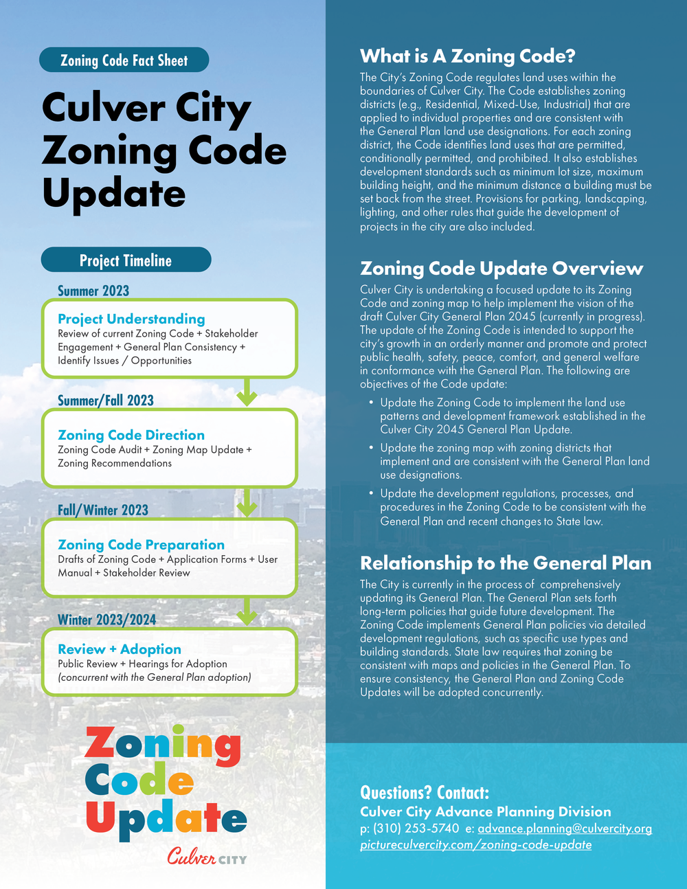 Zoning Code Factsheet — Picture Culver City