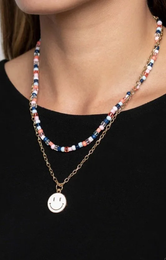 high school reunion blue necklace model CP.jpg
