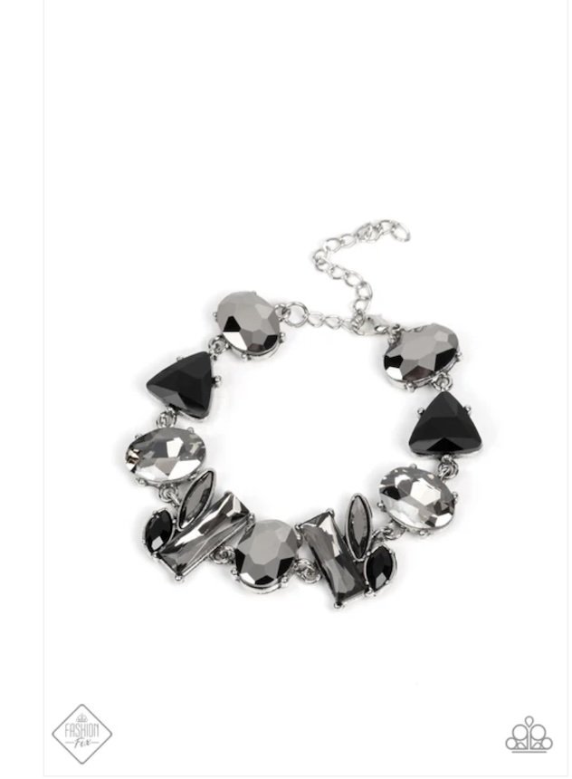 marvelously modish hematite:silver bracelet orig FF.jpg