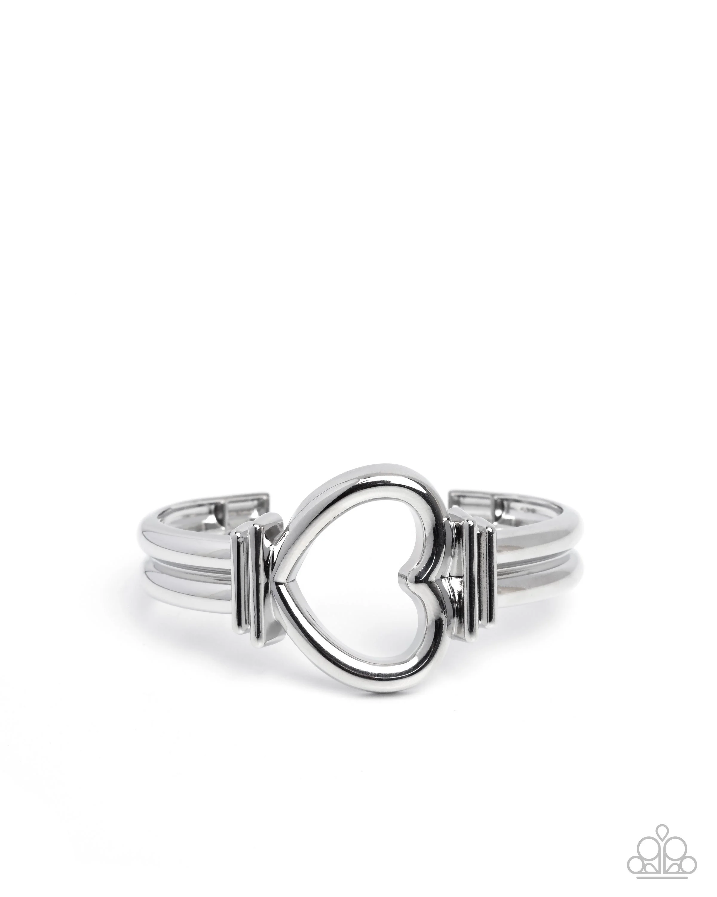 Heart Horizon-Silver Colored "Open Heart" Designed "Minimalist" Cuff Bracelet