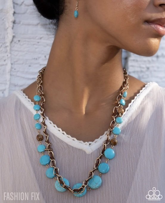 playful progession turquoise necklace model FF.jpg