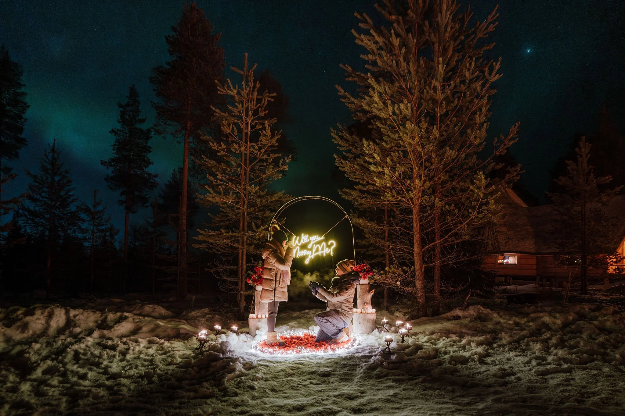 Proposals (&amp; Weddings) Under the Northern Lights in Lapland