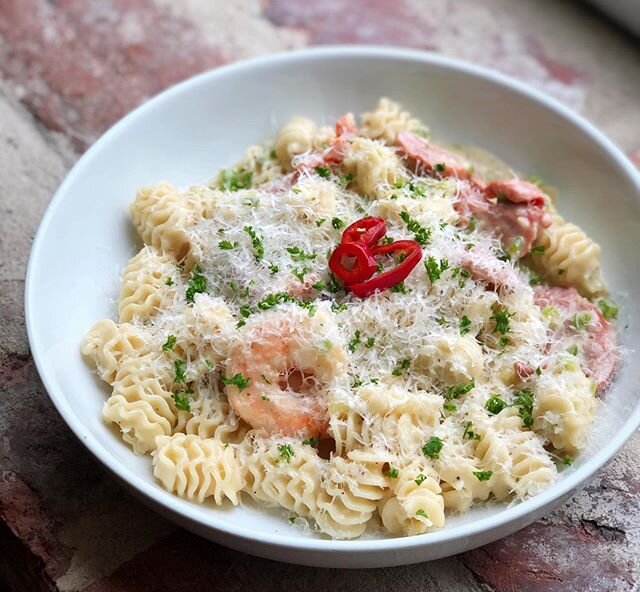 You can&rsquo;t buy happiness, but you can buy pasta - and that&rsquo;s kind of the same thing.
&bull;
PASTA SPECIAL TONIGHT! Nicoletto&rsquo;s Radiatori, shrimp, andouille, lemon beurre mont&eacute;, trinity, pickled chili.