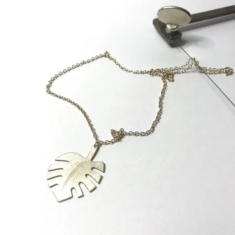 KATJA SCHIAN - Kette Silber - Monstera