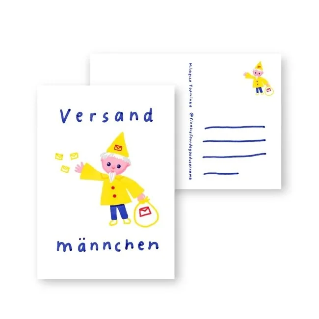 Michelle Tophinke - Postkarte - Versandmännchen