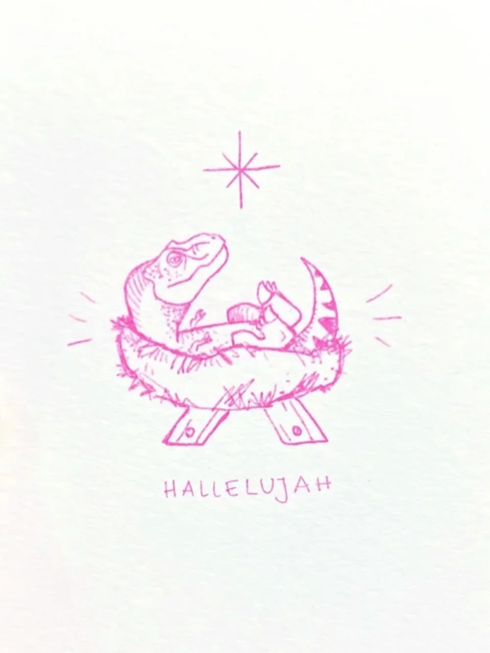 Hallelujah! 🦖✨
Open 13-19h

[Riso-Postkarte von @frau.ines ]