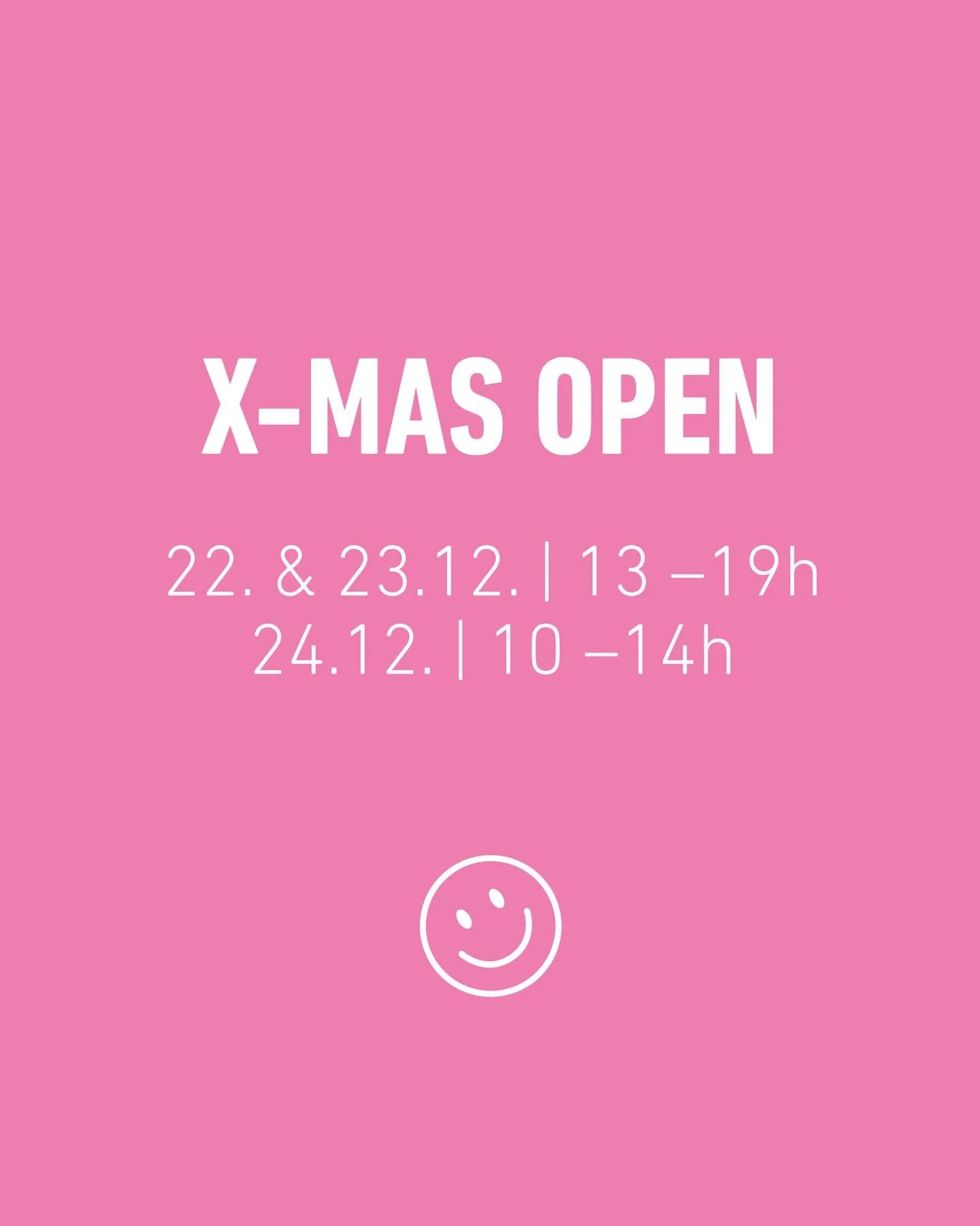 Good News: Wir haben n&auml;chste Woche nochmal gesonderte X-Mas &Ouml;ffnungszeiten, damit ihr wirklich Last-Minute shoppen k&ouml;nnt 💘