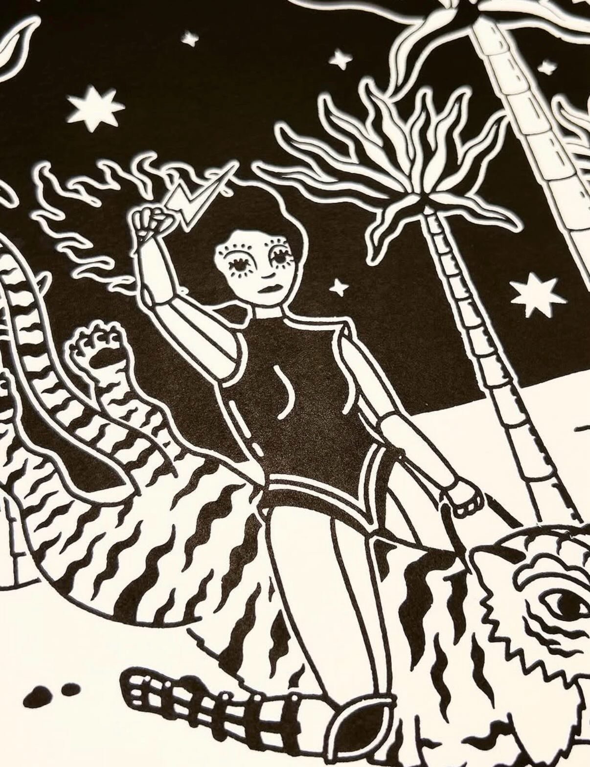 Kommt gut in die neue Woche! 🐆⚡️🌴

[Print von @thenaughtydistrict ]