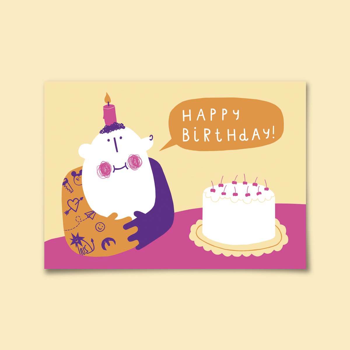 KNALLBRAUN - Postkarte - Happy birthday Dude