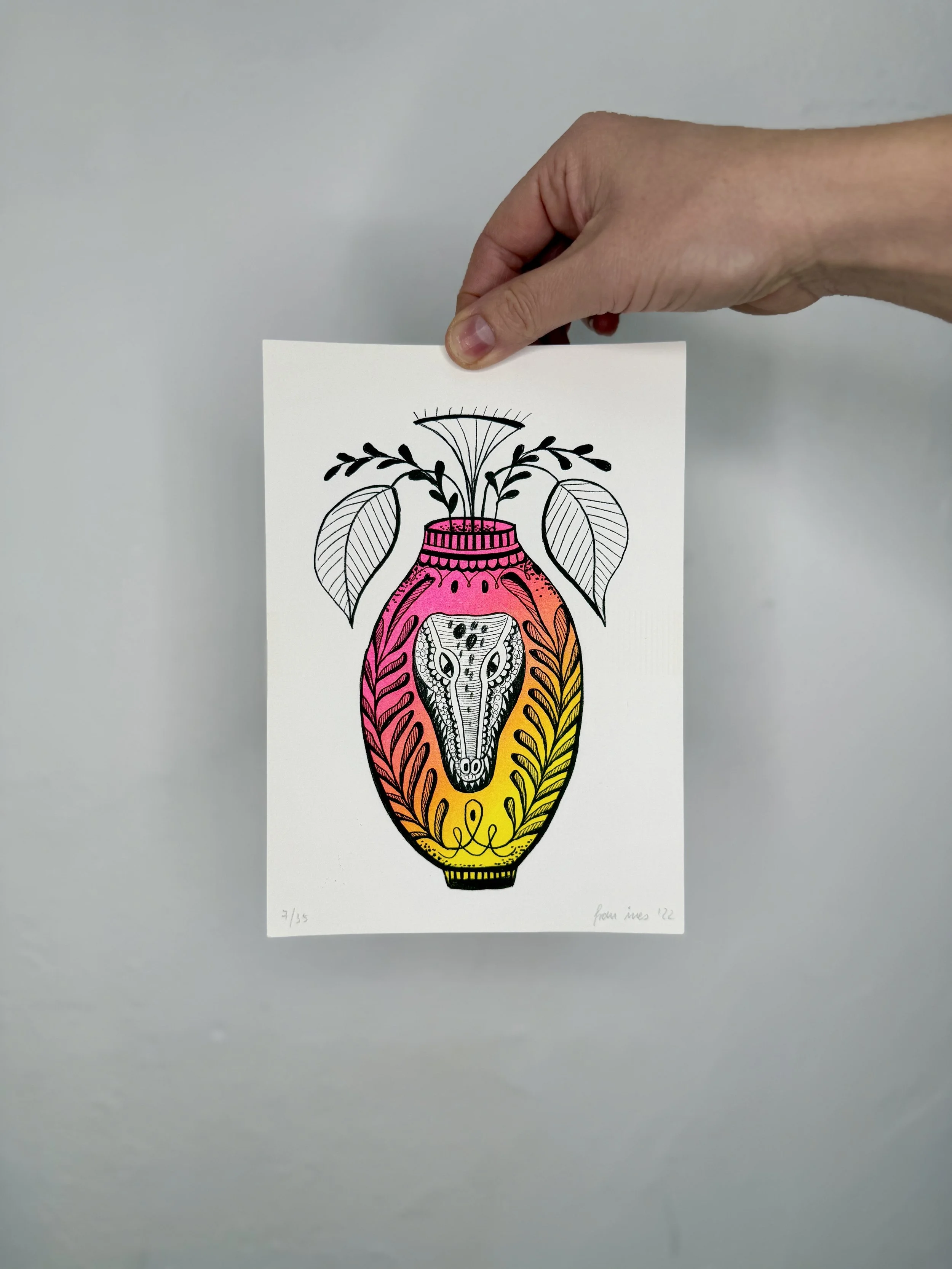 FRAU INES - Risoprint - Croco Vase