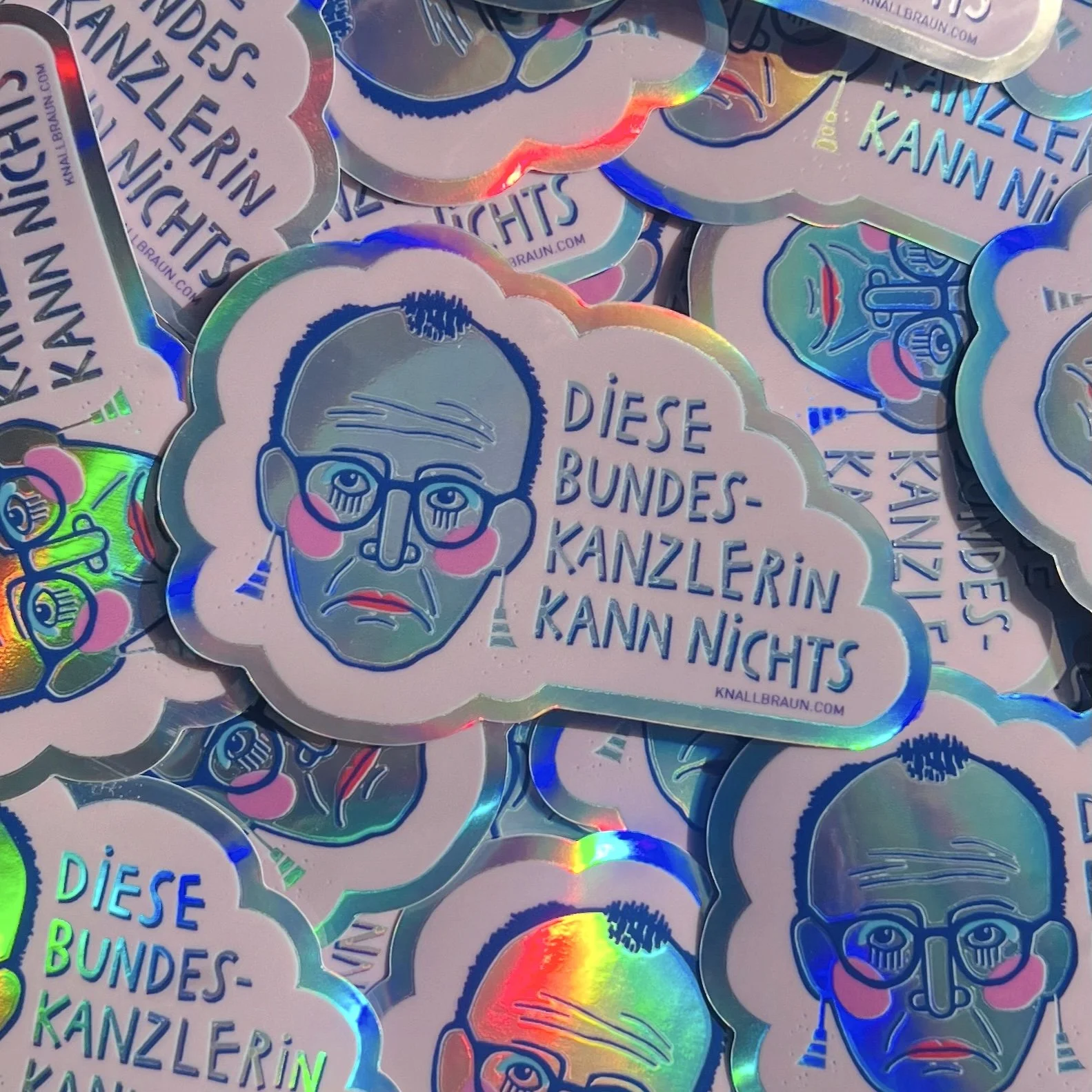 KNALLBRAUN - Holo Sticker - Bundeskanzlerin