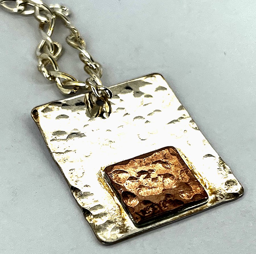Copper and Silver Rectangle - SOLD