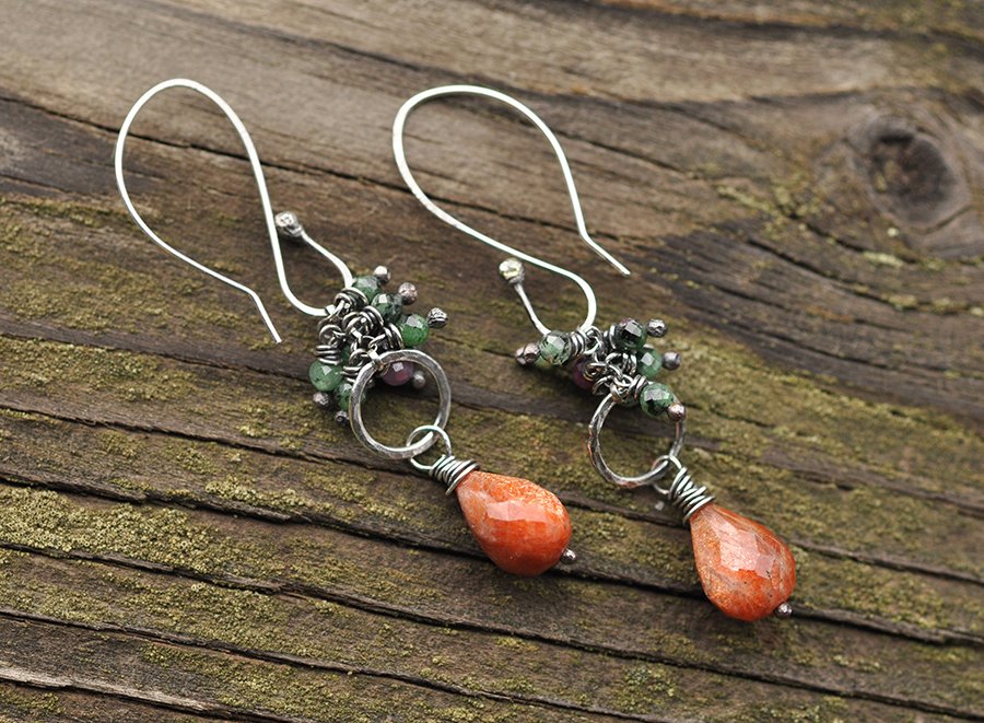 Sunstone, Ruby in Zoisite Bunched Gems - SOLD