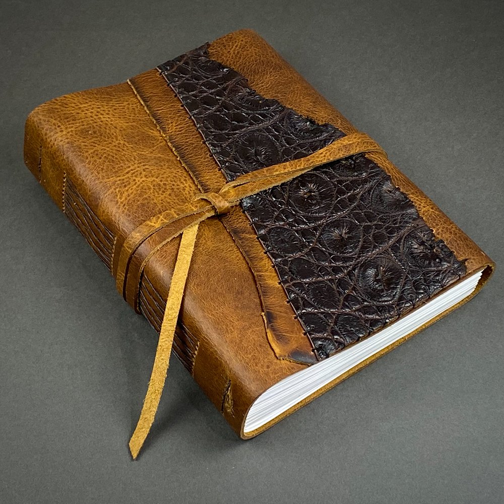Large Leather Journal with Caiman