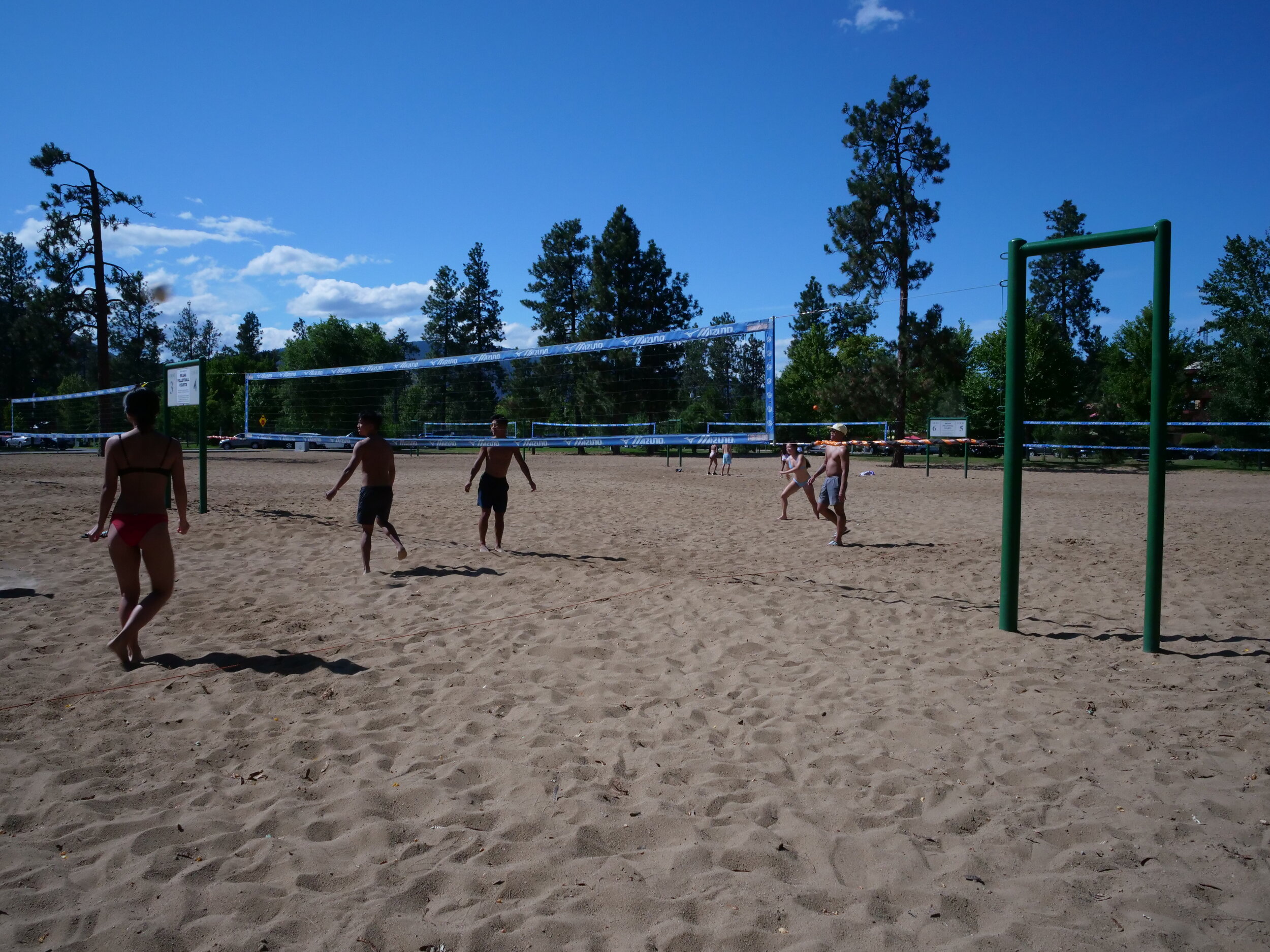 Volleyball Courts opposite the Motels in Skaha Lake Park