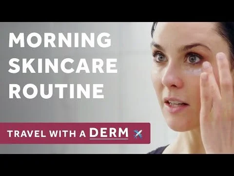 Dermatologist Shares Her On-The-Go Morning Skincare Routine | Travel With a Derm