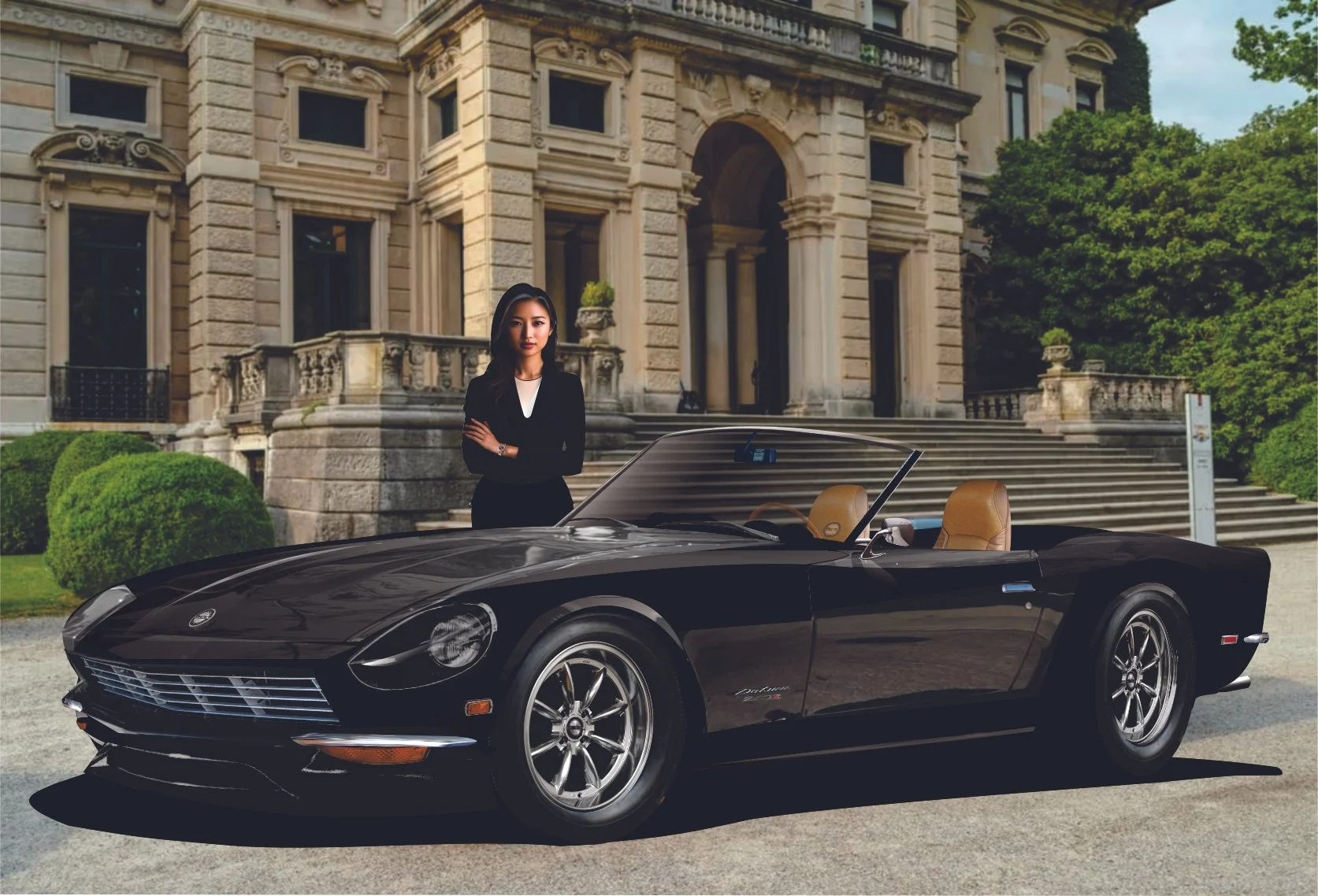 1970 Black Datusn 240 Z convertible woman 2026 1 1.jpg