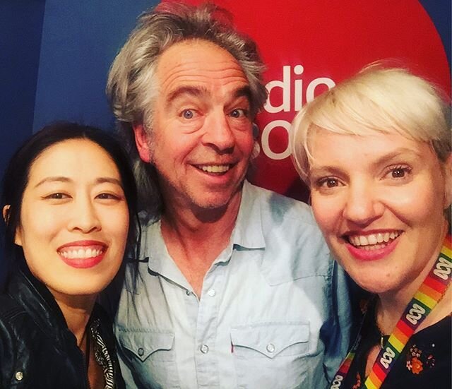 After a fun interview at ABC radio. Thanks to Brian Nankervis and Jacinta Parsons for making me feel so comfortable live on air! Looking forward to getting together with the Hand to Earth family to share the music this weekend at Melbourne Arts Centr