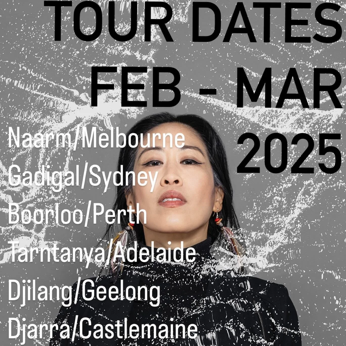 FEB 15 THE CLOUD MAKER ALBUM RELEASE, EASTMINT (NAARM/MELBOURNE)
FEB 18 THE CLOUD MAKER, PHOENIX CENTRAL PARK(GADIGAL/SYDNEY)
FEB 20 THE CLOUD MAKER, PLATFORM ARTS (DJILANG/GEELONG)
FEB 21 THE CLOUD MAKER, THE PHEE BROADWAY (DJARRA/CASTLEMAINE)
F