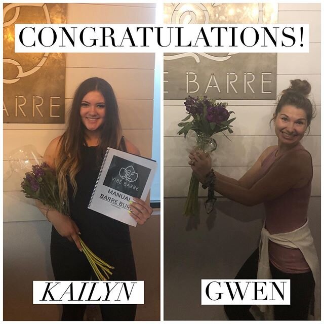 Wow! 2 more barre babes passed their manual/anatomy exam today! Halfway through certification! Couldn&rsquo;t be more proud of their hard work and dedication to give fun but most importantly safe classes! Way to go ladies!! #barrebabes #barreinstruct