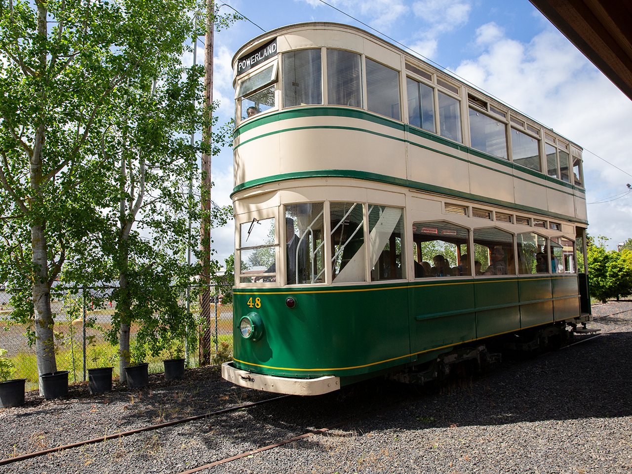 Guests Ride a Double Decker Trolley from Blackpool England.png