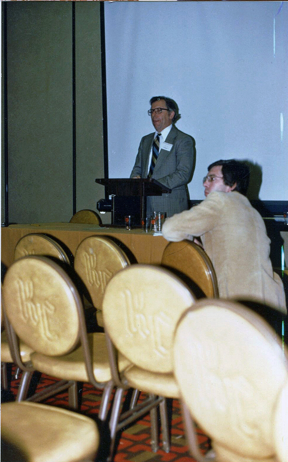 Marc Tool (presenting), Jim Sturgeon (audience)