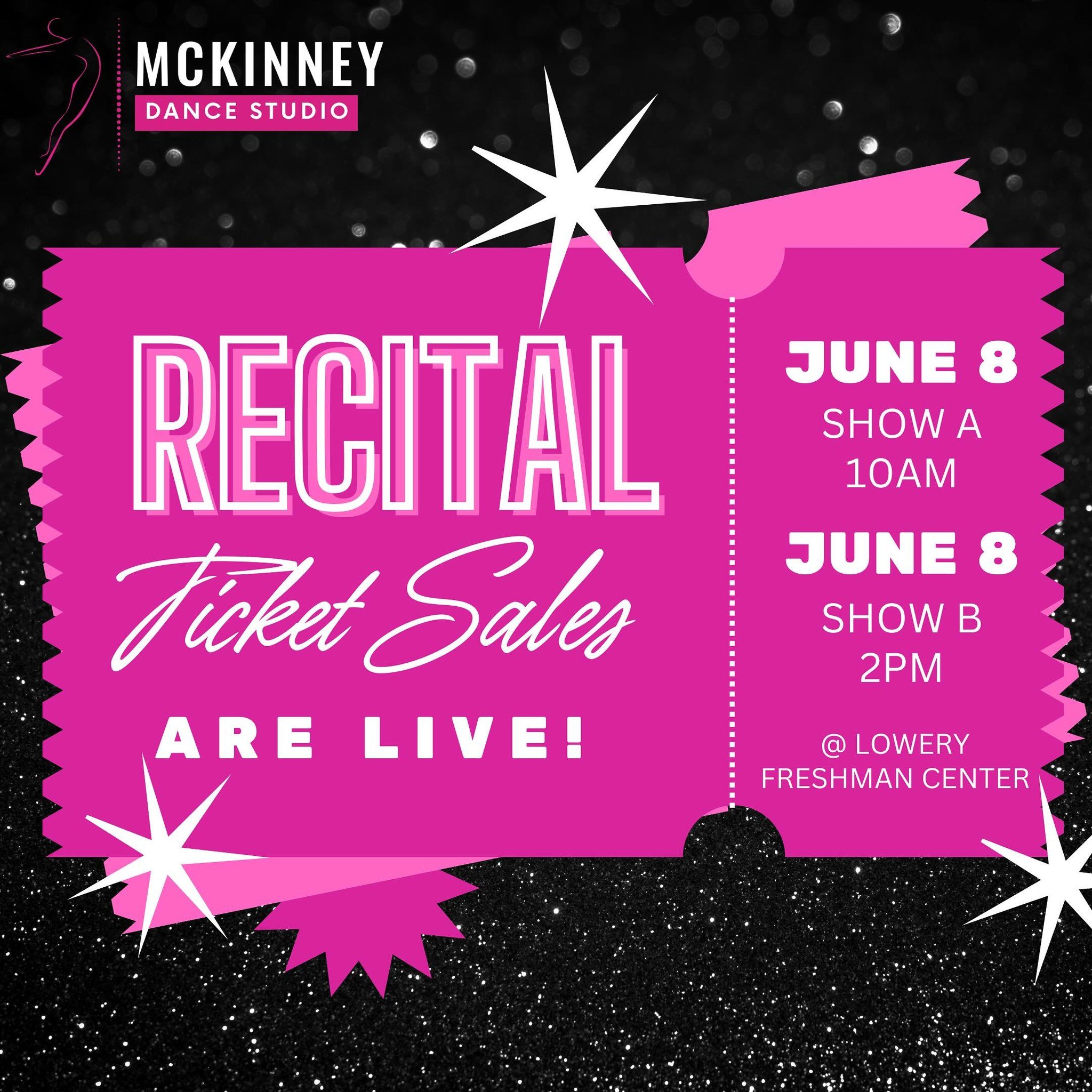 🎟 RECITAL TICKETS ARE NOW AVAILABLE FOR PURCHASE!🎟

As a reminder, all performing dancers do NOT need to purchase a ticket. Click on the link in our bio to purchase! 

#passionartistrydance #discovertheartistwithin #allendancestudio #mckinneydances