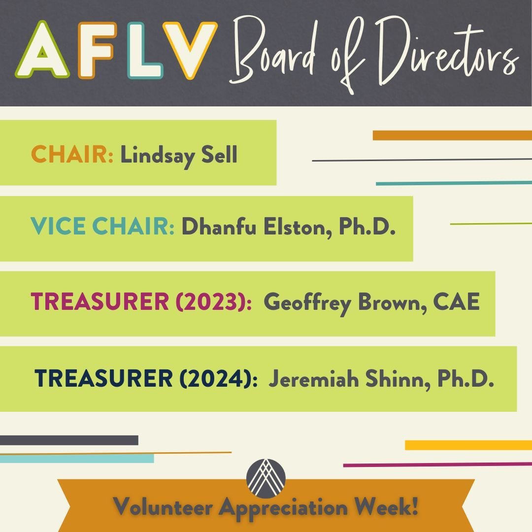 We are incredibly grateful to the AFLV Board of Directors for their hard work and dedication. Their leadership enables #TeamAFLV to push the envelope of the fraternity/sorority experience and continuously think outside the box. We couldn't do what we