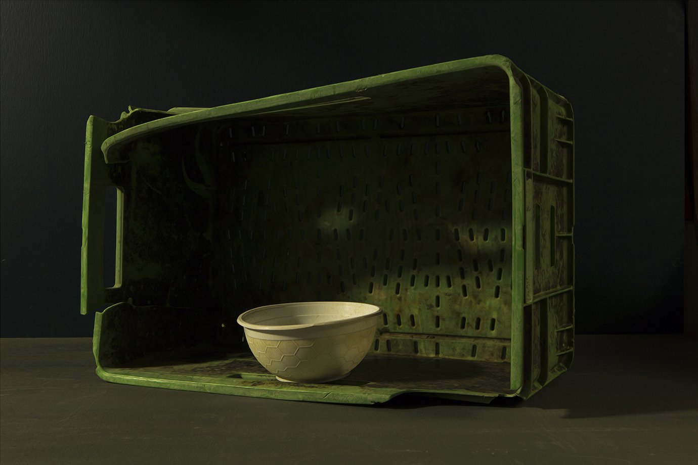 Vanitas (Green crate with bowl)