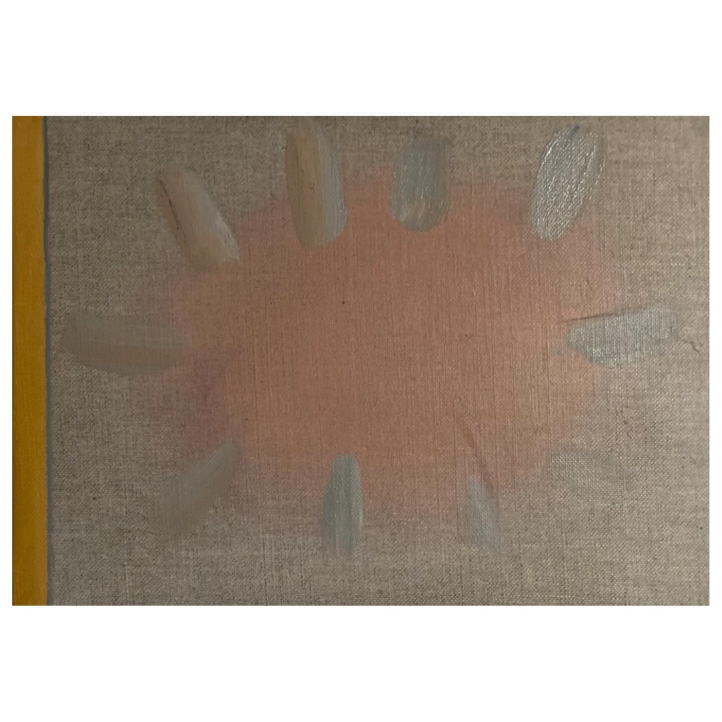 Time for a break, this one told me ☀️

And an excerpt I like: 

We were talking of
feeling actually, and I was painting an edge
after painting no edge.

It was light pink this one, but
not conflicted. Later
I wiped off the edge with love,
with love f